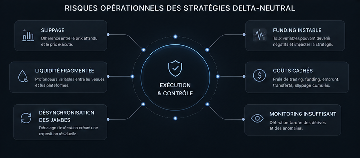 Risques opérationnels des stratégies delta-neutral crypto