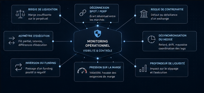 Cartographie des risques opérationnels liés à la capture du funding rate crypto