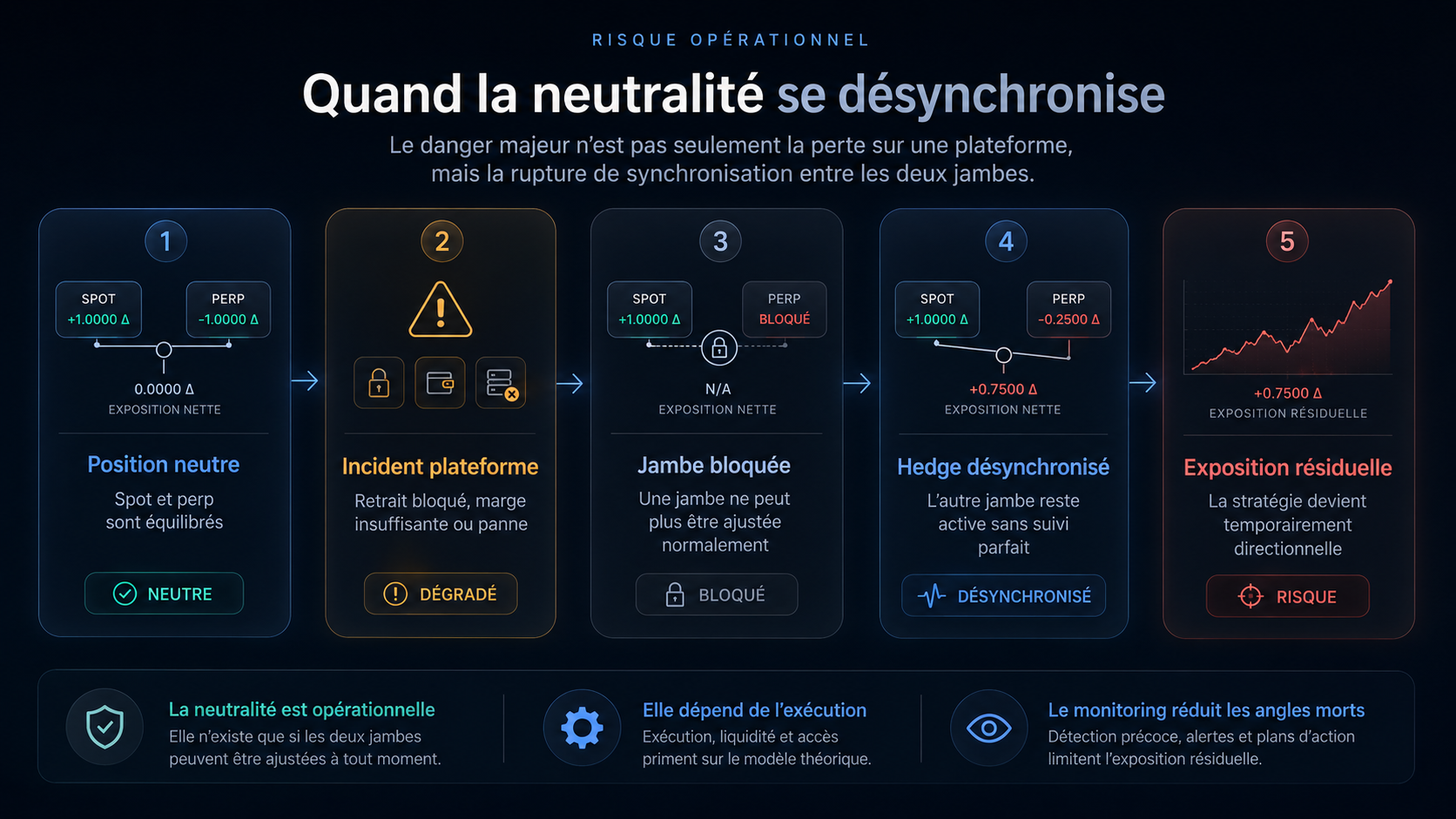 Workflow du risque de désynchronisation entre les deux jambes d’un basis trade